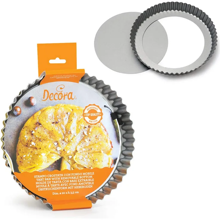 0070018 DECORA OBSTKUCHENFORM MIT HEBEBODEN Ø 28 X 3,5 H CM ANTIHAFT