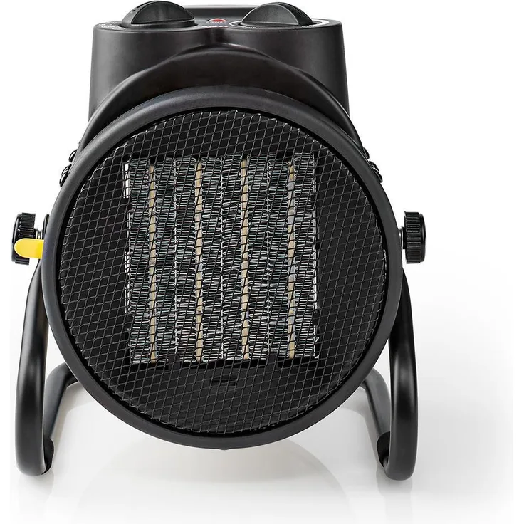 Nedis Keramik-Industriedesign-Heizlüfter Thermostat 3 Stufen 2000 W Gelb, Heizlüfter