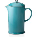 Le Creuset Kaffee-Bereiter-French Press mit Edelstahl-Presseinsatz, 800 ml, Steinzeug, Karibik
