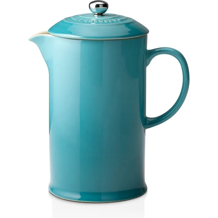 Le Creuset Kaffee-Bereiter-French Press mit Edelstahl-Presseinsatz, 800 ml, Steinzeug, Karibik – Bild 1