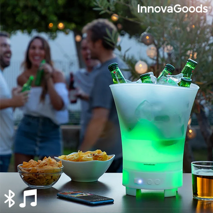 LED-Eiskübel mit wiederaufladbarem Lautsprecher Sonice InnovaGoods