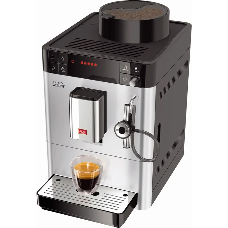 Melitta Caffeo Passione F530-101, Kaffeevollautomat mit Auto-Cappuccinatore-System, Silber, mit Milchsystem und integriertem Mahlwerk – Bild 2