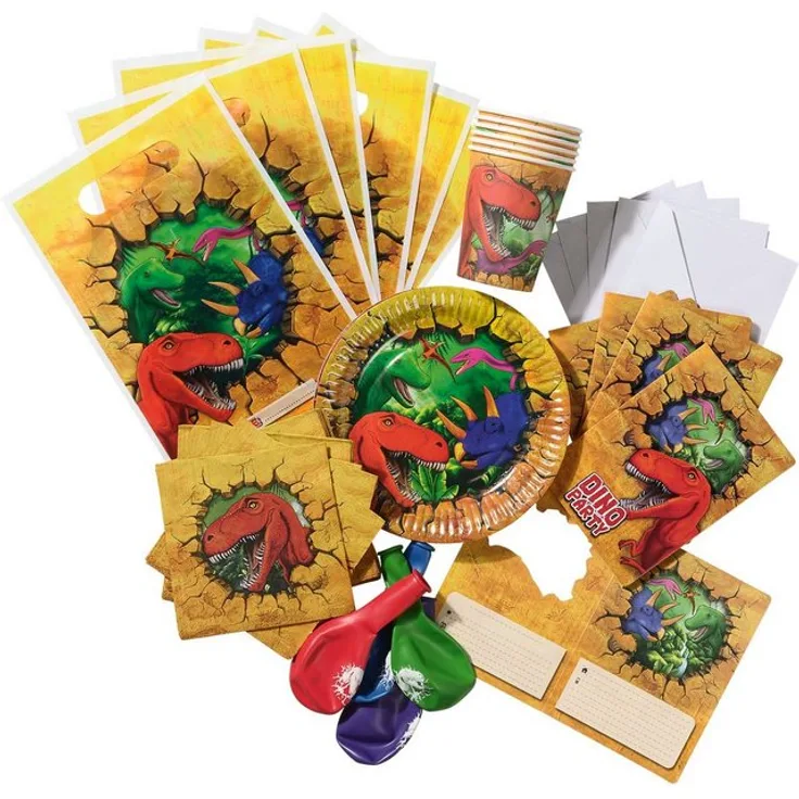 Folat Kindergeschirr-Set ''Partyset Dino, 48-tlg.''