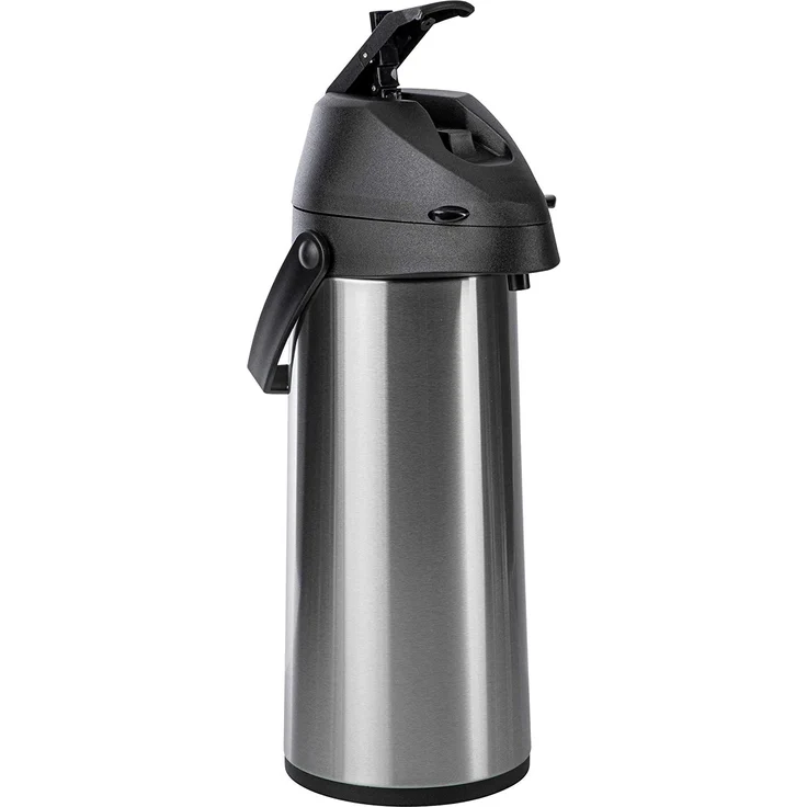 ONVAYA Airpot Pumpkanne | 1,8 Liter | Isolierkanne | Thermoskanne | Getränkespender | Edelstahl mattiert | Kaffeekanne | Doppelwandig – Bild 1