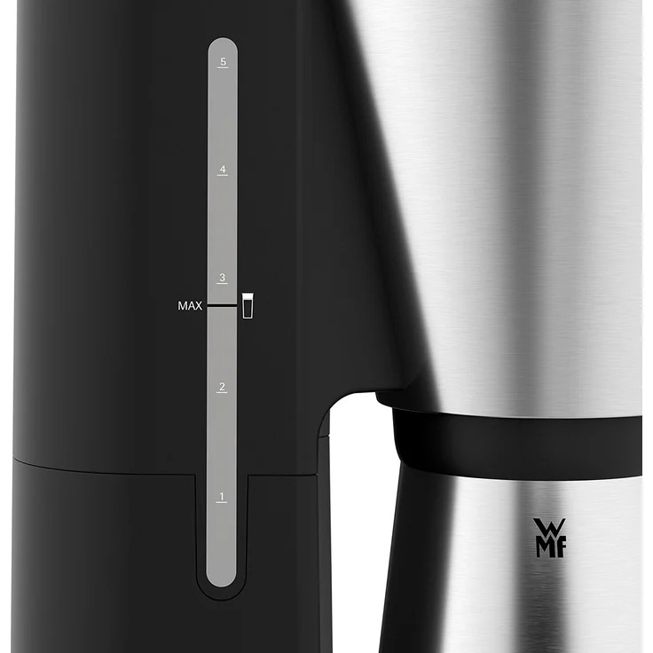 WMF Küchenminis Aroma Kaffeemaschine mit Thermoskanne (760 Watt, Filterkaffee 5 Tassen, Thermobecher to go (350ml), 24 Stunden-Timer, Abschaltautomatik) cromargan matt – Bild 7