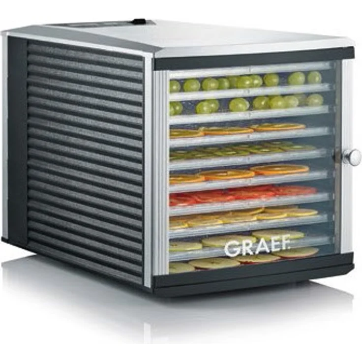 Graef DA510EU Dörrautomat, Kunststoff, Schwarz, 10 Roste, 630 Watt, Temperaturbereich 30-70° C – Bild 1