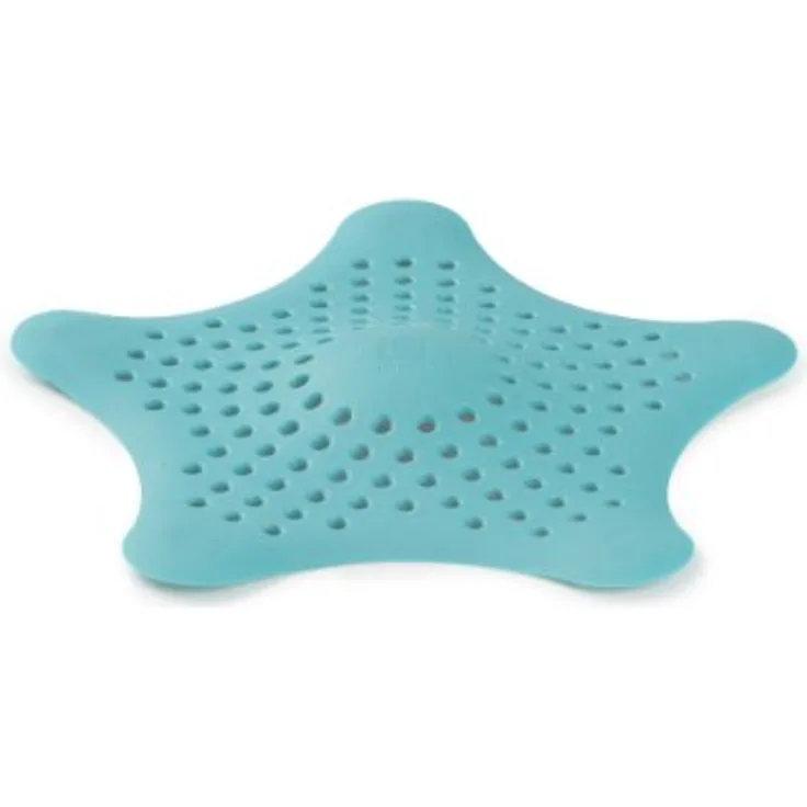 Umbra Starfish Abfluss Haarfänger mit 5 Starken Saugnäpfen – Silikon Abflusssieb und Haar Stopper für Dusche, Badewanne, Waschbecken und Spüle – Hält Abflüsse Frei von Haaren und Kleinteilen, Türkis
