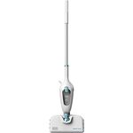 Black + Decker FSMH13E10-QS 10-in-1 Dampfbesen Steam Mop Deluxe (1300W, Dampfreiniger für hygienische Sauberkeit, großes Zubehörset + herausnehmbares Handdampfgerät, einfache Bedienbarkeit)