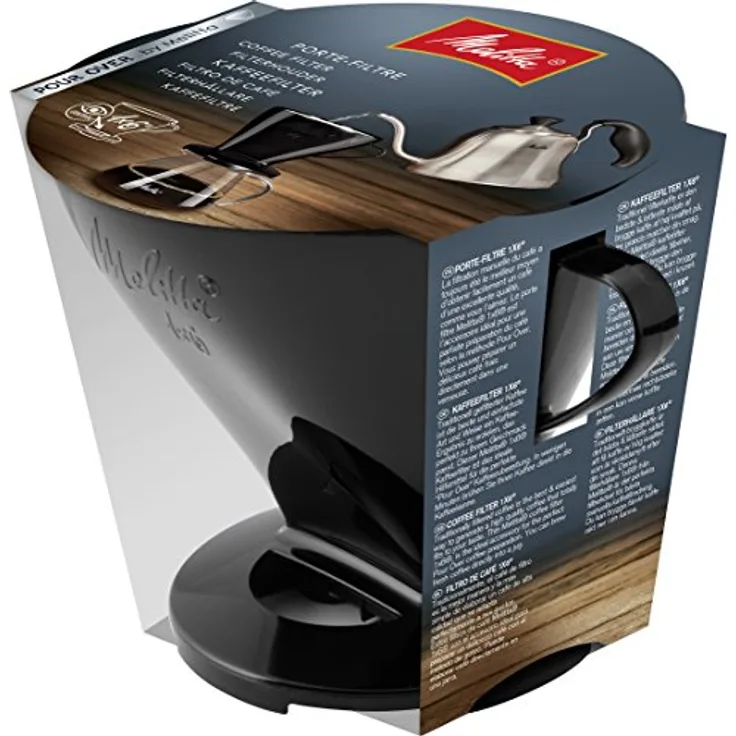 Melitta Kaffeehalter für Filtertüten, Kaffeefilter 1x6 Standard, Kunststoff, Schwarz, 217571
