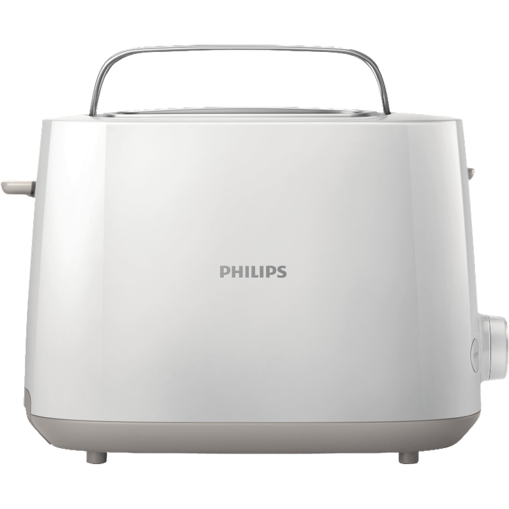 Philips HD2581-00 Toaster, integrierter Brötchenaufsatz, 8 Bräunungsstufen, weiß