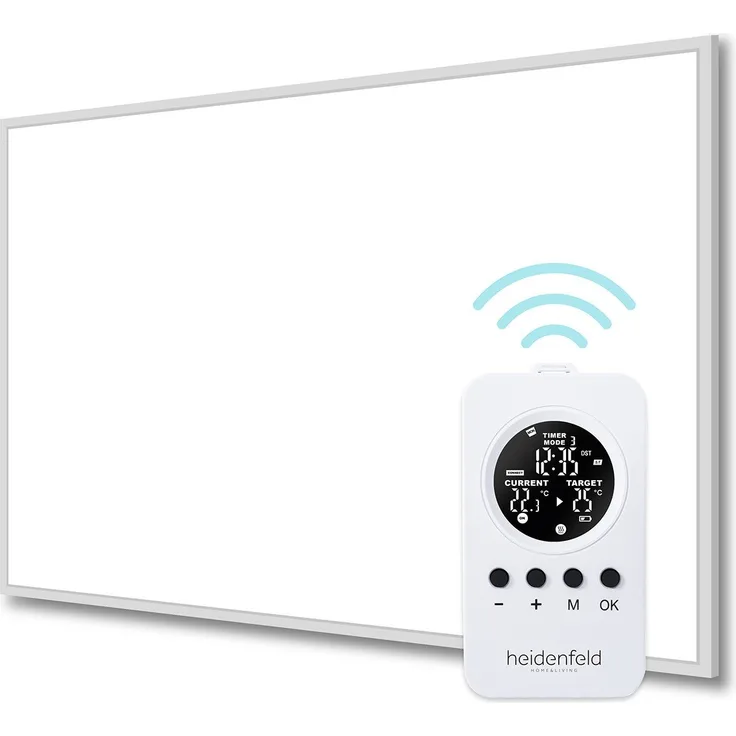 Heidenfeld HF-HP110 Infrarotheizung Heizkörper Flachheizung Heizpaneel Wand Deckenheizung (1000 Watt), Infrarotheizung