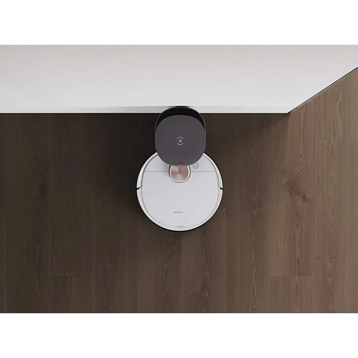 Ecovacs Deebot Ozmo T8+ Saugroboter mit Wischfunktion und Absaugstation, 200 min Akkubetriebsdauer, App-Steuerung, weiß – Bild 9