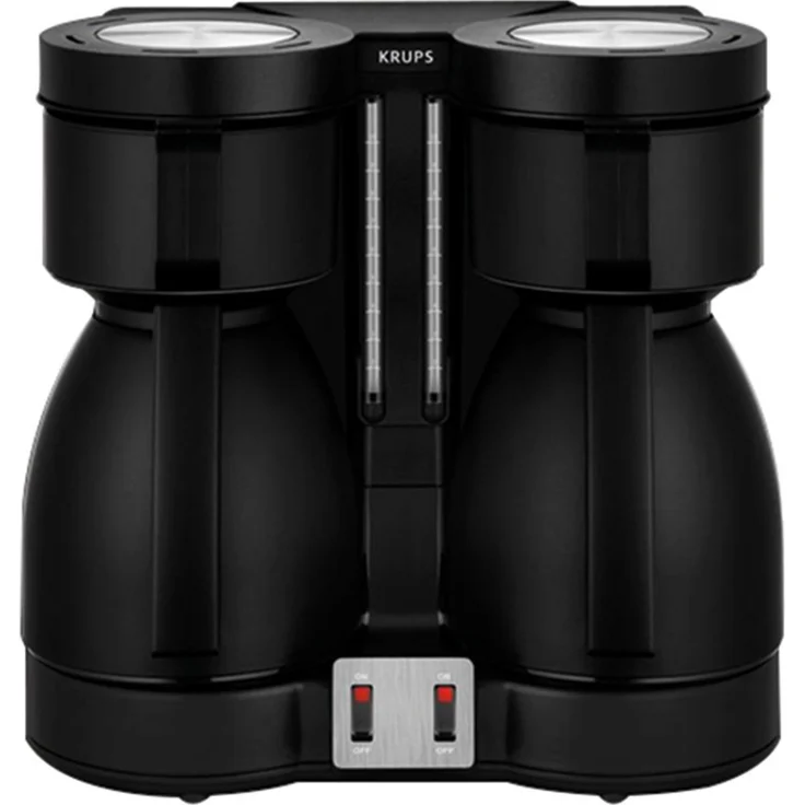 Krups KT8501 Doppel-Kaffeeautomat Duothek Thermo, schwarz – Bild 1