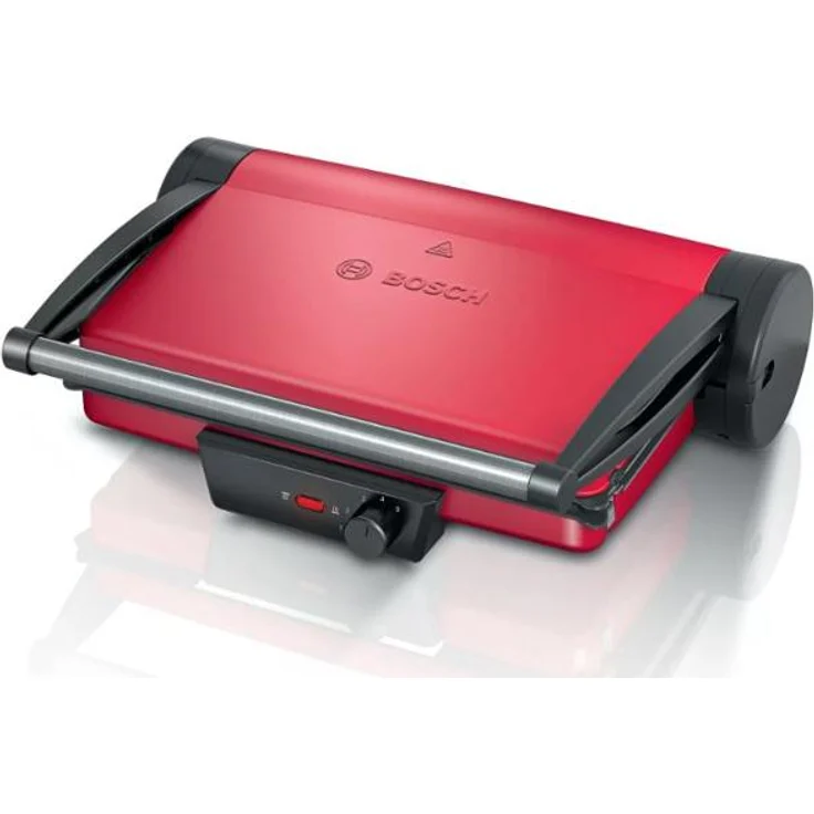 Bosch TCG4104 Kontaktgrill 32,8 x 23,8 cm Grillfläche 2000 Watt rot – Bild 1