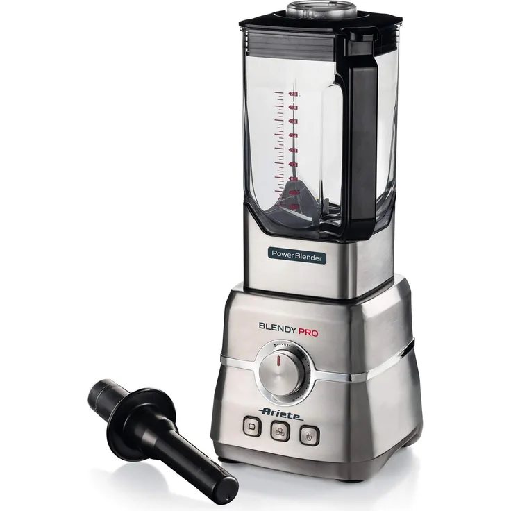 Ariete 577 Blendy Pro Standmixer Power Blender, Edelstahl, Kapazität 2 Liter, 6 Klingen, 6 Geschwindigkeiten, Pulse, Ice Crush, Smoothie, EK1, 2000 Watt, 32000 RPM