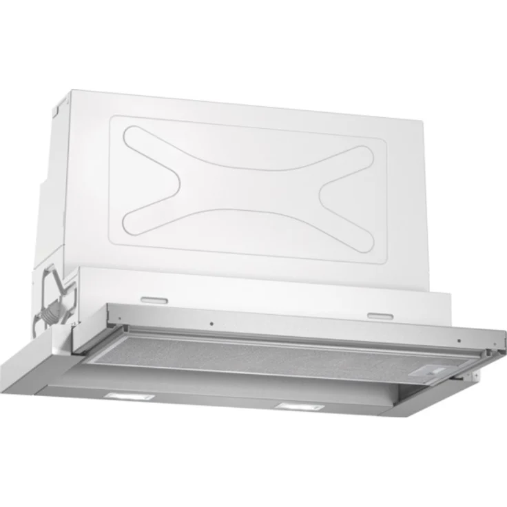 Neff N 50 DED4652XMK, D46ED52X0+Z54TS02X0, Motorhaube, ausziehbar, Nische, Breite: 52.4 cm, Tiefe: 29 cm, Abzug & Umluft, mit internem Motor, Silver Metallic – Bild 1