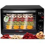 TurboTronic TurboWave BIO Dörrgerät, 9 Ebenen, 650 Watt, schwarz, Metall