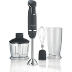 Gorenje HBX604QB Stabmixer, 600W, 12 Geschwindigkeiten, 0,8L, Metall, Kunststoff, schwarz, transparent