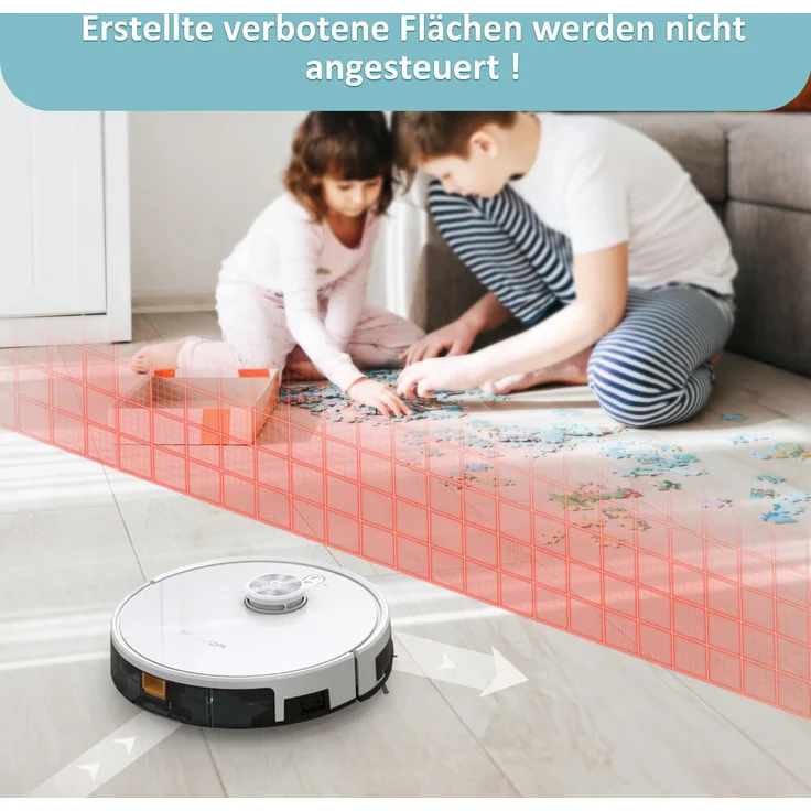 Tesvor S6 Turbo Saugroboter mit Wischfunktion, 150 min Akkuebtrieb, 4.000 Pa Saugleistung, weiß - Preisvergleich – Bild 3