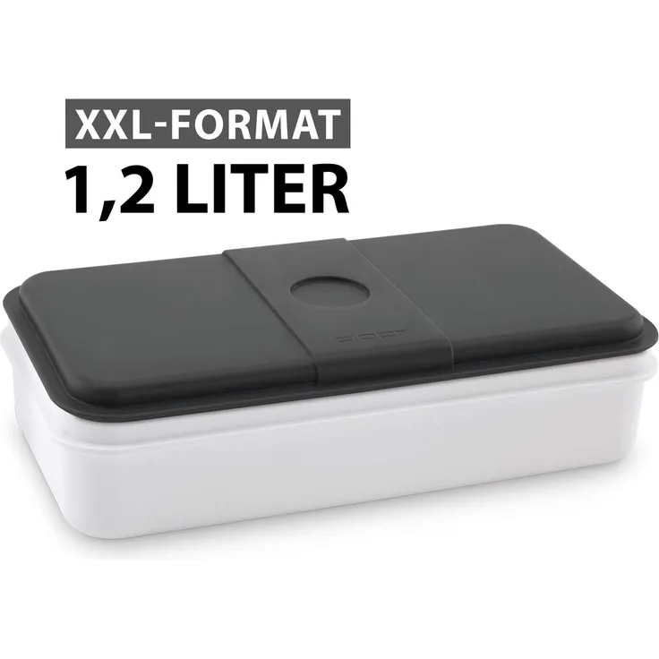 cloer 800S2-1 Lunchbox Set 2 - Bento Box 15-teilig, BPA frei, 2,1 Liter XXL-Format, stapelbar und unterteilbar, praktische Brotdose für die Arbeit, Schule oder Freizeit, für Erwachsene und Kinder