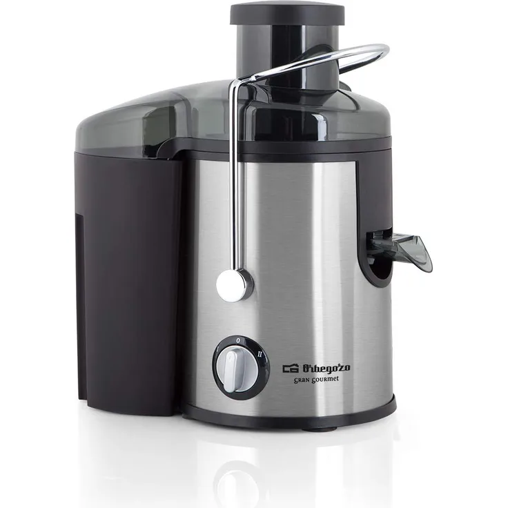 Orbegozo LI 5060 Entsafter für Gemüse und Obst, Edelstahl, breite Ã?ffnung, 65 mm, auslaufsicher, 600 W Leistung