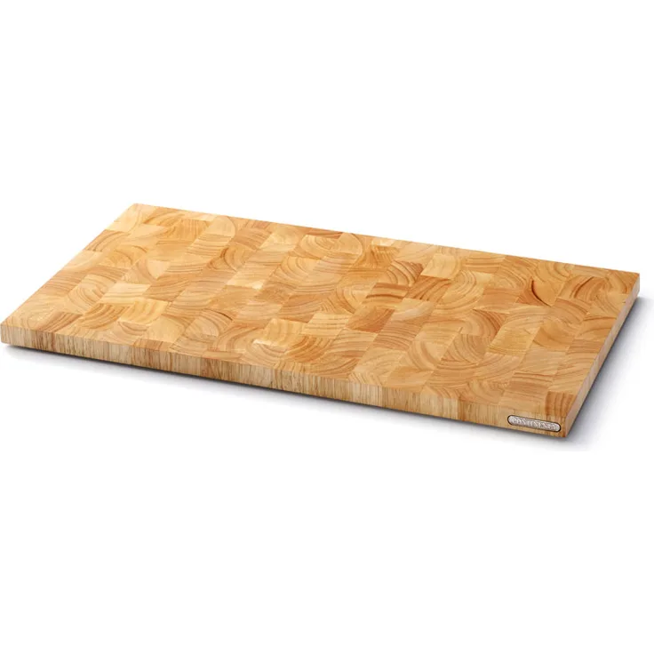 Continenta Schneidebrett Stirnholz 54 x 29 x2 ,7cm aus Gummibaumholz, mit vier Gummifüßen