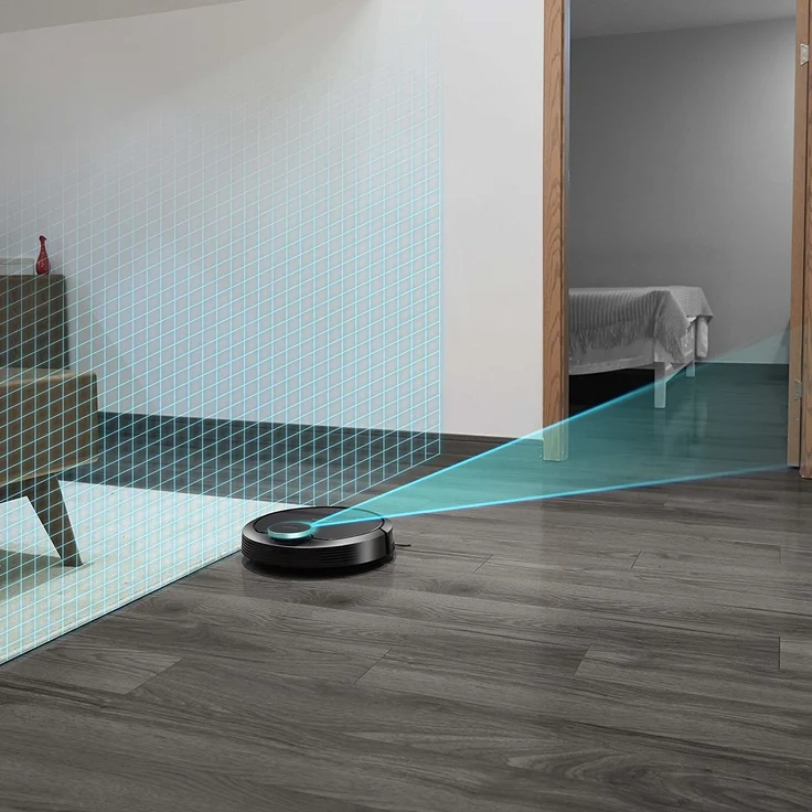 Ecovacs Deebot 901 Saugroboter, 100 min Akkubetrieb, App- und Sprachsteuerung, Lasernavigation – Bild 5