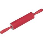 Kaiser Kaiserflex Red Teigrolle 49 x 6,5 cm, Nudelholz, Silikon mit Metallkern, ergonomische Griffe, hitzebeständig bis 200°C, rot