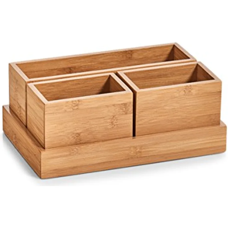Zeller 25387 Organizer, Holz, natur, 28 x 17.7 x 11 cm
