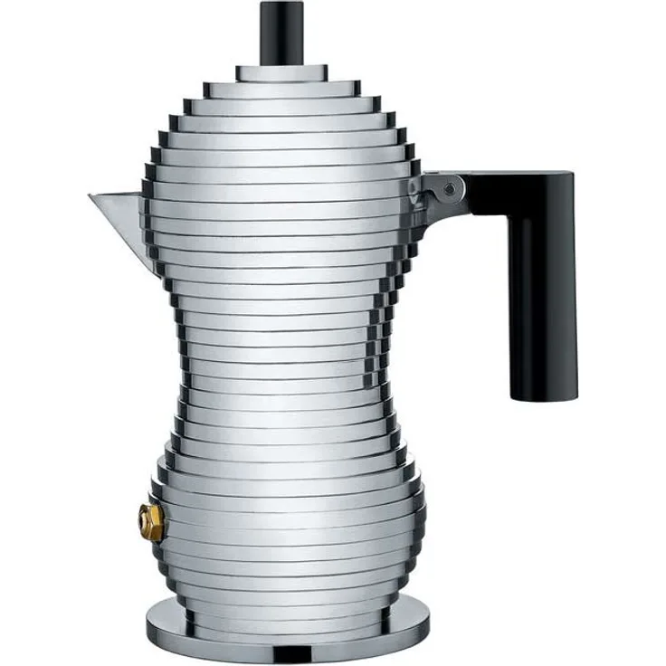Alessi MDL02-3 B Kaffeekanne, Aluminium, schwarz