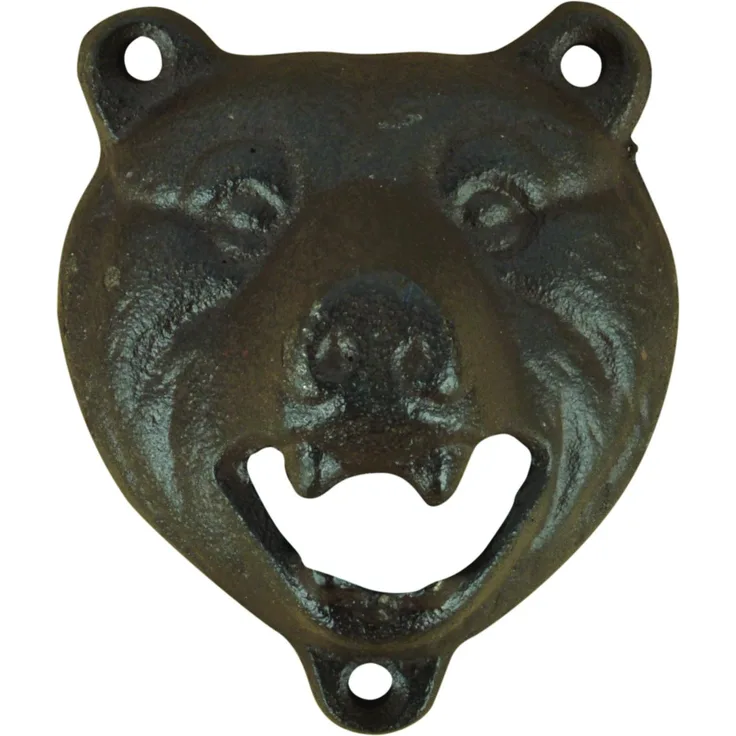 Esschert Design Flaschenöffner Bär , aus dem Material Gusseisen , 20,0 x 2,7 x 13,6 cm