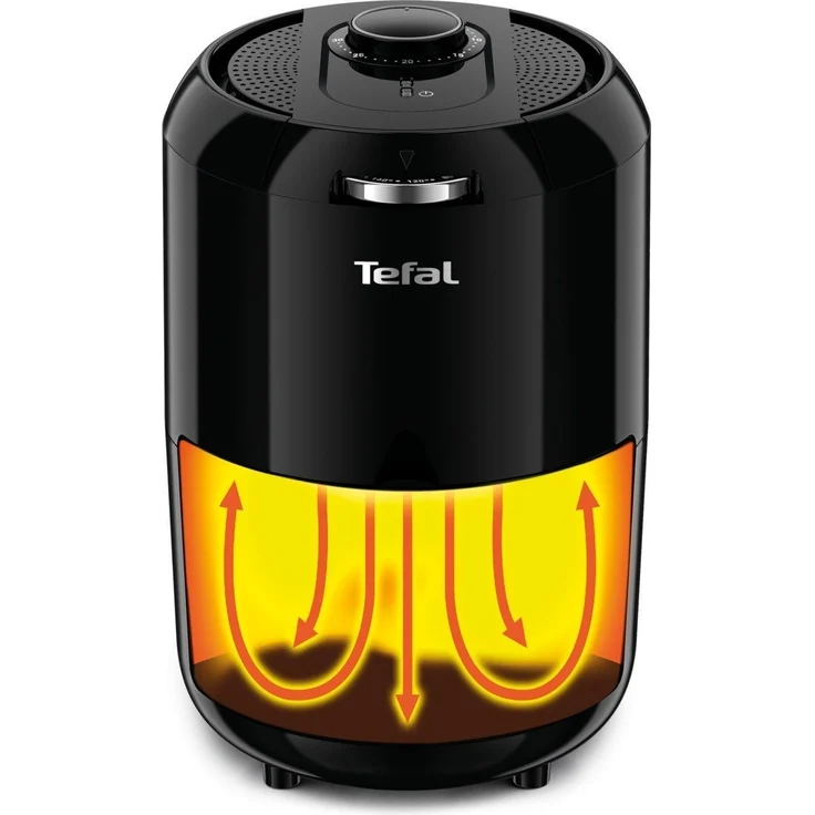 Tefal EY1018 Easy Fry Classic Heißluftfritteuse, ohne Öl, 1400 W, 1,6 Liter Fassungsvermögen, Kunststoff, spülmaschinenfest, schwarz – Bild 2