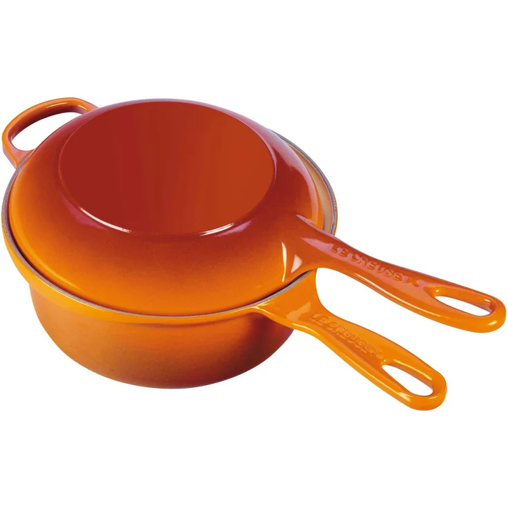 Le Creuset Gusseisen Marmitout -2 in 1- Signature rund 22 cm, ofenrot – Bild 1
