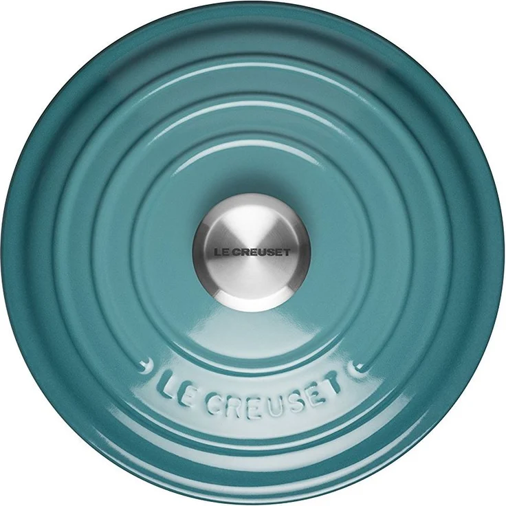 Le Creuset Signature Gusseisen Gourmet-Profitopf, Rund, Ø 30 cm, 3,2 l, Für alle Herdarten inkl. Induktion geeignet, Karibik – Bild 2