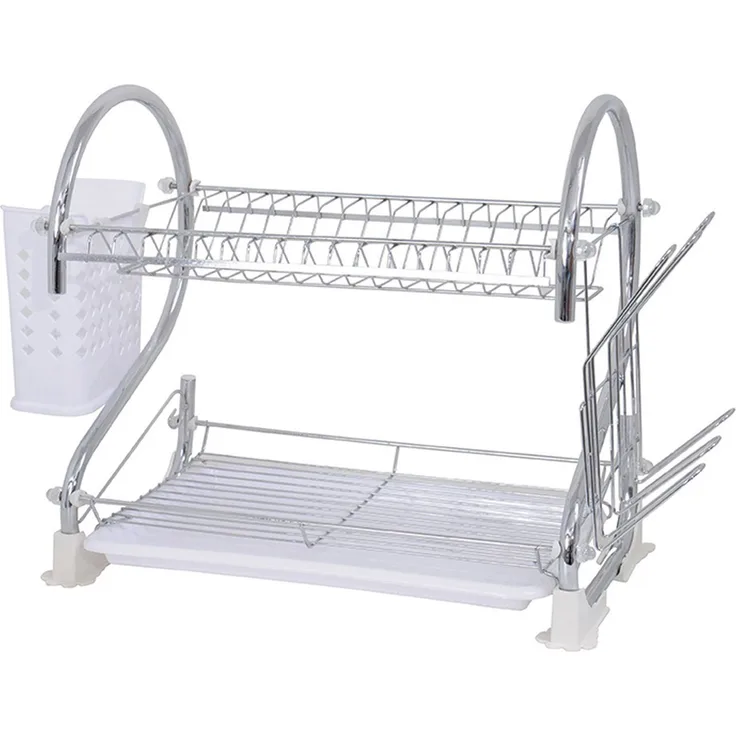 MSV Geschirrabtropfgestell 43 x 37 x 24cm Farbe: Weiß