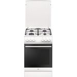 Amica SHGG 11559 W, Herd, A, freistehend, Betriebsart Ofen Gas, Betriebsart Kochfeld Gas, Anzahl Kochfelder 4, Volumen 58 l, Breite 50 cm, Selbstreinigung nein, Ober-Unterhitze (konventionell)