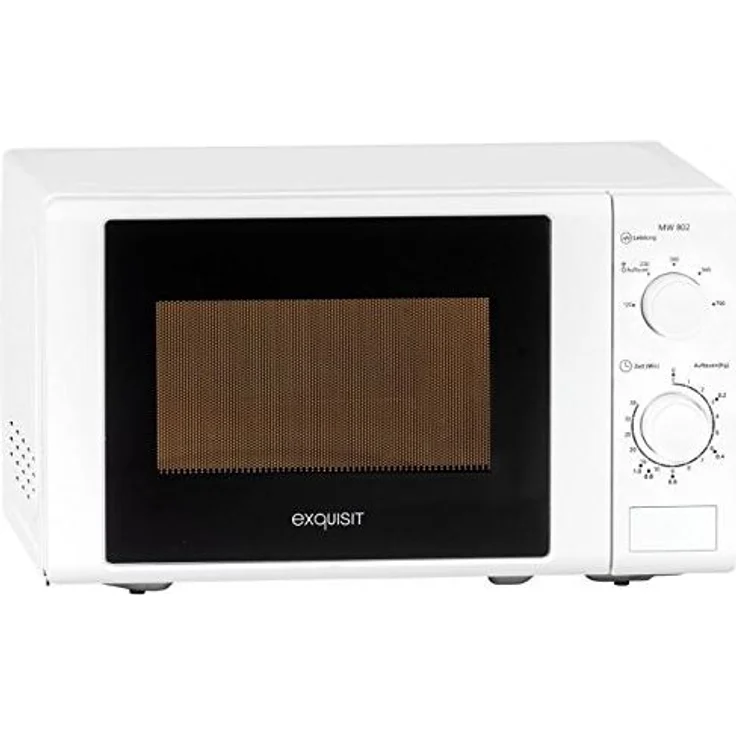 Exquisit MW 802 Mikrowelle, Standgerät, 700 Watt, 20 Liter Garraum, Auftauen, weiß – Bild 1