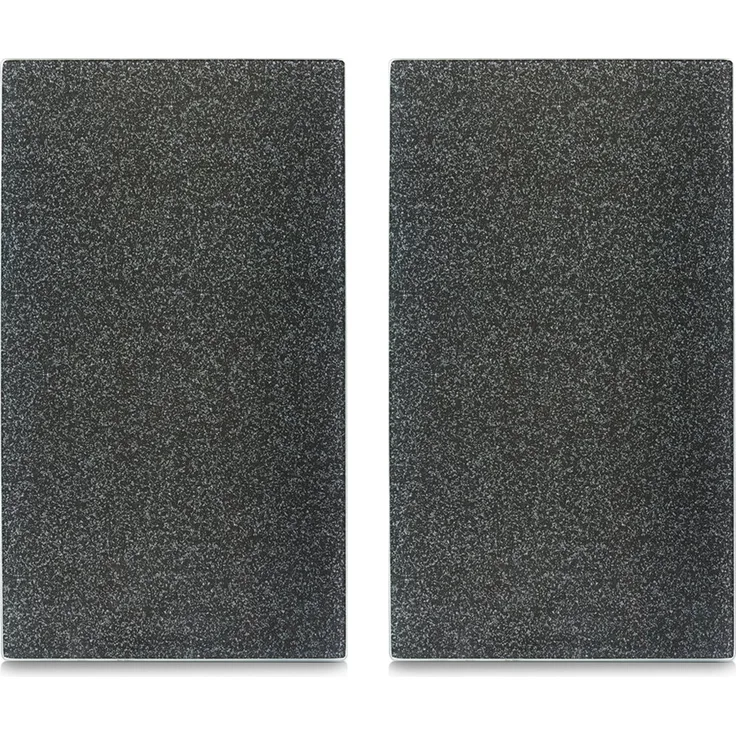 Zeller 26255 Herdabdeck--Schneideplatten Granit, 2-er Set, Glas, anthrazit