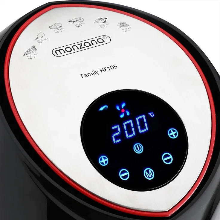 Monzana Heißluftfritteuse Fritteuse 6,5 L, 1850W, ohne Sichtfenster inkl. Gratis Rezeptheft – Bild 2