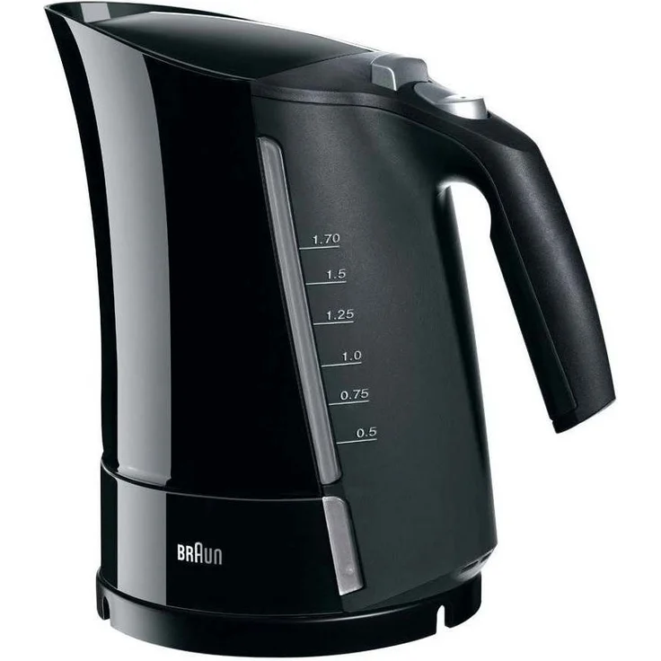 Braun Multiquick 5 WK 500 Aquaexpress Wasserkocher (3000 W, 1,7 l) schwarz – Bild 1
