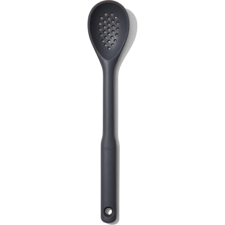 OXO Good Grips Silicone Slotted Spoon Schlitzlöffel aus Silikon, 719812689746, Peppercorn, us:one size