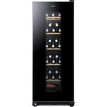Haier WS59GAE Weinkühlschrank, freistehend, schwarz, 59 Flaschen, 1 Temperaturzone, LED, Breite 50 cm, Energieklasse G