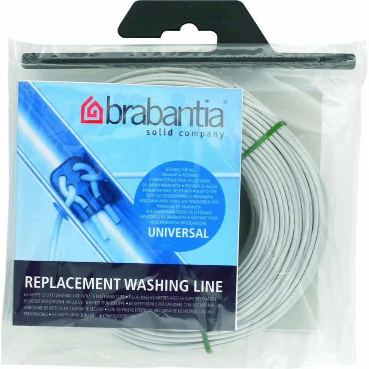 Brabantia 297243 Wäscheleine 65 M mit Klipps