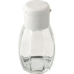 Fackelmann Salz- und Pfefferstreuer JADE, Gewürzstreuer aus Glas, Gewürzglas mit Stiftkappe (Farbe: Transparent-Weiß), Menge: 1 Stück
