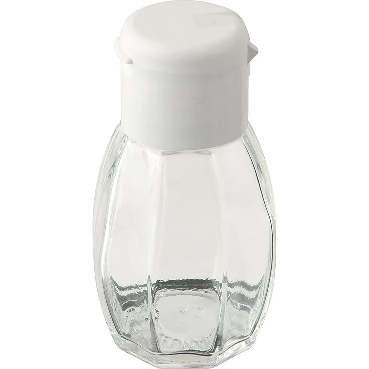 Fackelmann Salz- und Pfefferstreuer JADE, Gewürzstreuer aus Glas, Gewürzglas mit Stiftkappe (Farbe: Transparent-Weiß), Menge: 1 Stück