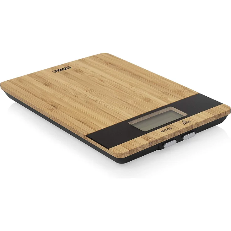 Princess 492944 Küchenwaage Pure ? Elegantes Bambusdesign ? aufs Gramm genau bis 5 kg, Tara Funktion – Bild 1