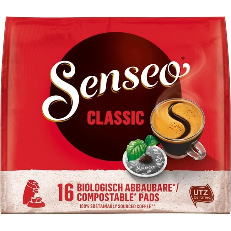Senseo Kaffeepads Klassisch-Classic, Intensiver & Vollmundiger Geschmack, Kaffee, 16 Pads