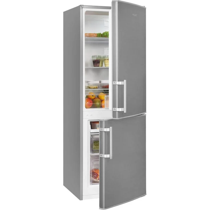 Exquisit KGC233-60-HE-040D Kühl-Gefrierkombination, freistehend, silber, Höhe 142.2 cm, Breite 50 cm – Bild 2