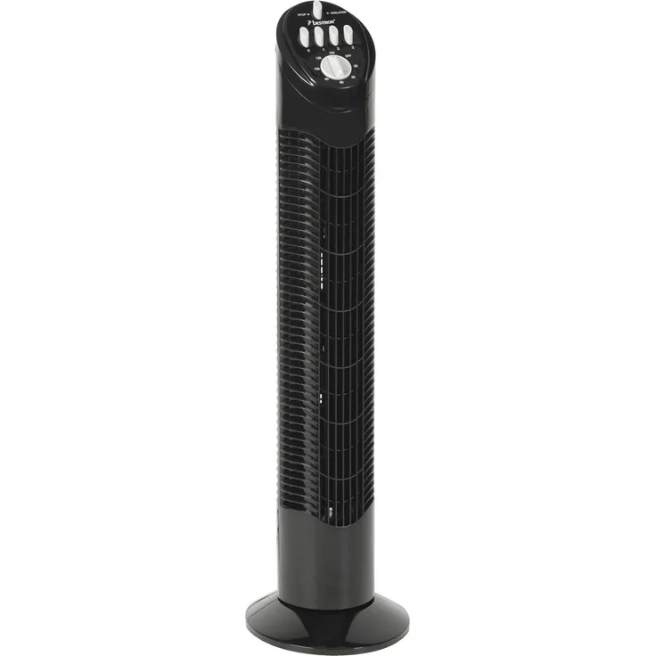 Bestron Turmventilator mit Schwenkfunktion, Höhe: 75 cm, 35 W, Schwarz
