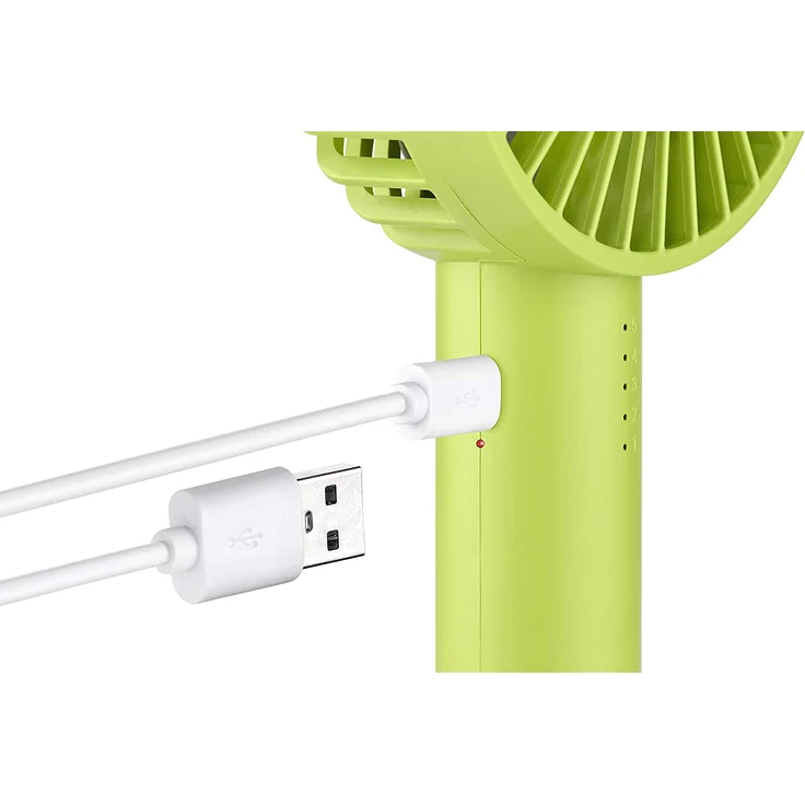 Unold 86626 HANDVENTILATOR Breezy II Green, 5-stufige Geschwindigkeitsregelung, LED-Kontrollleuchten und bis zu 8 Stunden Akkubetrieb – Bild 4